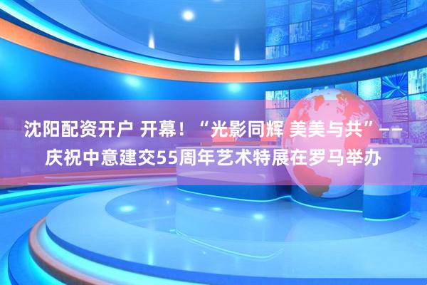 沈阳配资开户 开幕！“光影同辉 美美与共”——庆祝中意建交55周年艺术特展在罗马举办